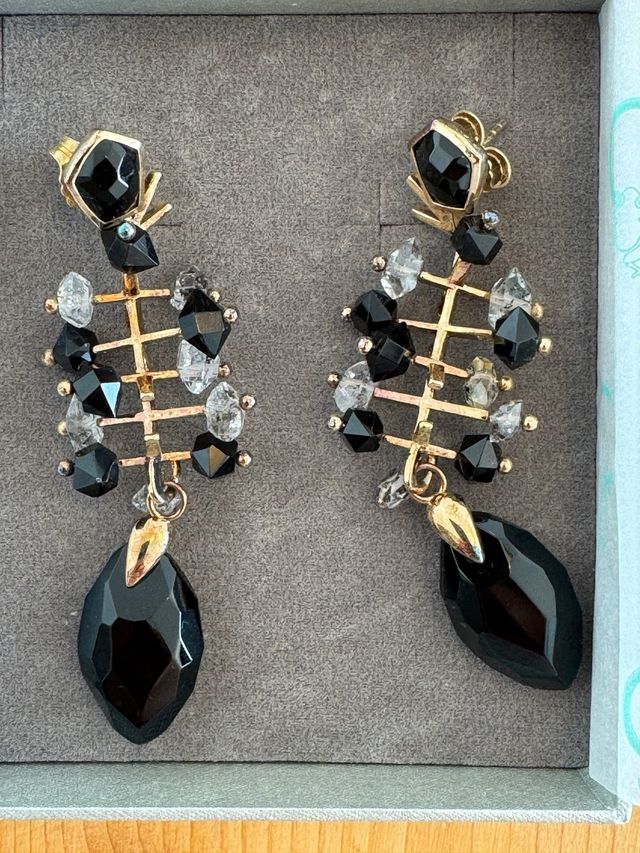 Pendientes Coolook Negros y Dorados