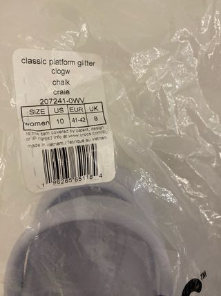 Crocs Classic Glitter Platform Morado