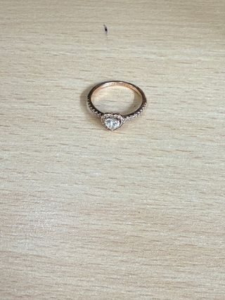 Anillo Pandora Corazón Oro Rosa