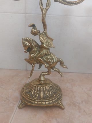 Candelabros de Bronce con Jinete