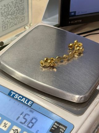 Pulsera maciza de oro 18k