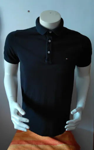 Polo Tommy Hilfiger Slim Fit L Negro