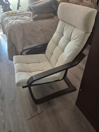Sillón Poäng Ikea Negro/Marrón Beige