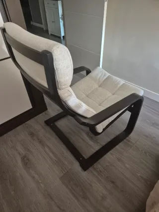 Sillón Poäng Ikea Negro/Marrón Beige