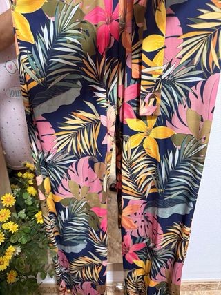 Mono estampado tropical Blanco
