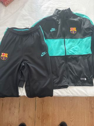 Chándal Nike Barça Negro y Turquesa