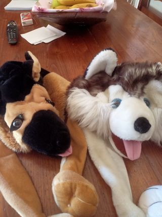 Coppia cappelli peluche bambini per la montagna