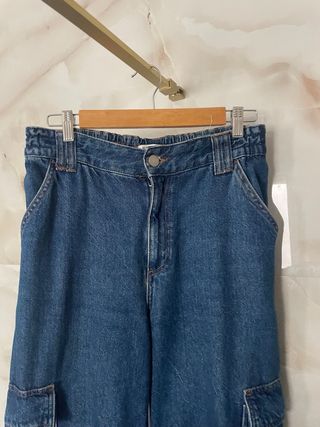 Vaqueros cargo Pull&Bear mujer azul