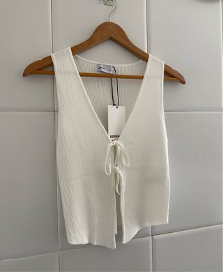 Top sin mangas de canalé Bershka de Mujer Talla M