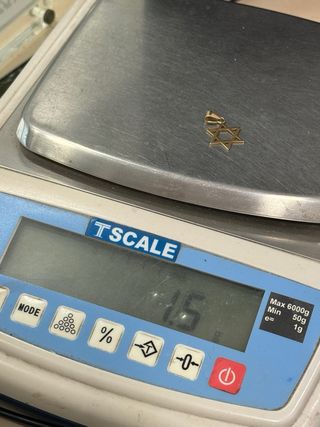 Colgante Estrella de David de oro 18k