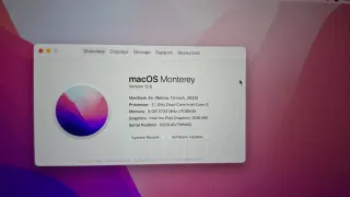 MacBook Air 13 2020 Intel Core i3 8GB RAM