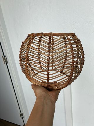 Lámpara de ratán Maison du Monde x2