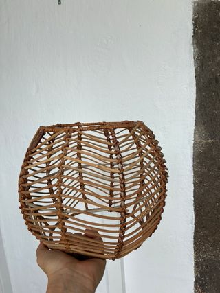 Lámpara de ratán Maison du Monde x2