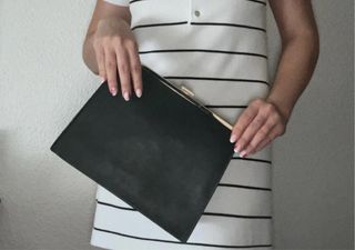 Bolso cartera verde botella