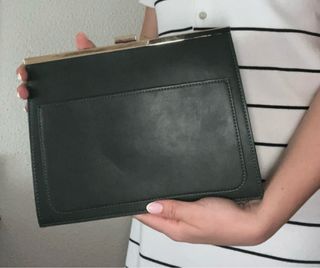 Bolso cartera verde botella