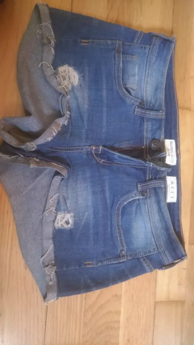 Shorts Vaqueros SuiteBlanco Talla S/36