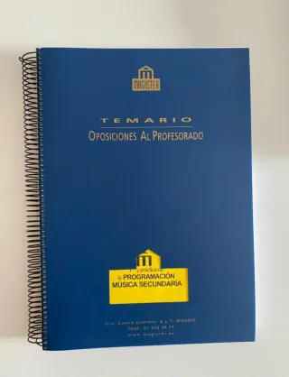 Temario Música Oposiciones Secundaria 