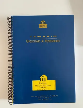 Temario Música Oposiciones Secundaria 