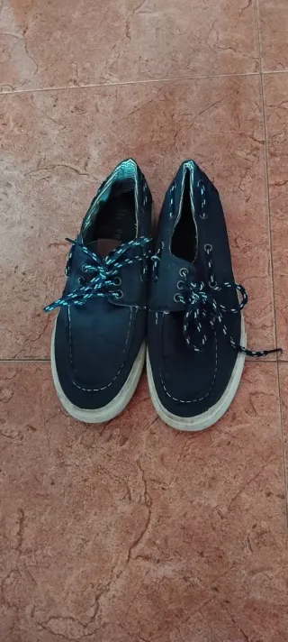 Náuticos de lona azul talla 42