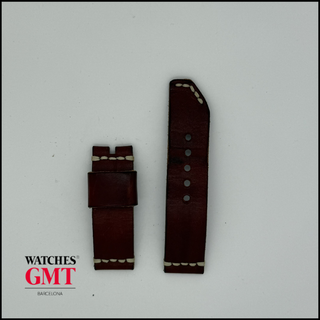 CORREA TIPO PANERAI PIEL ROJO BURDEOS JACOB STRAP