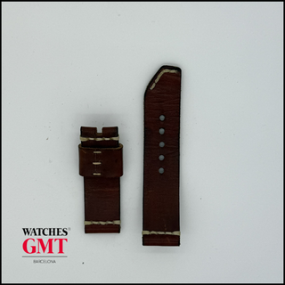 CORREA TIPO PANERAI PIEL ROJO BURDEOS JACOB STRAP