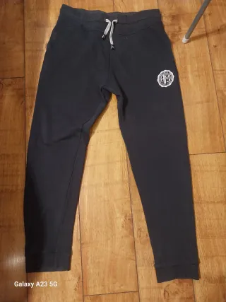 Pantaloni tuta blu con logo