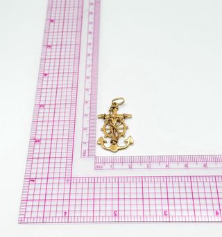 Colgante Cruz Marinera de oro 18k