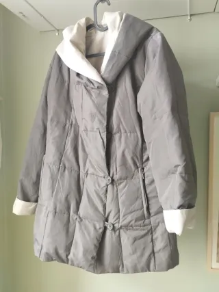 Chaqueta Zara reversible plumas