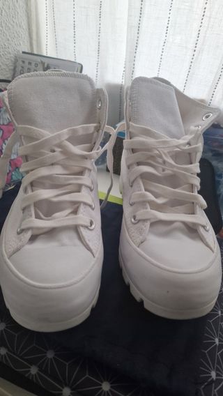 Zapatillas Converse All Star Plataforma Blancas, 