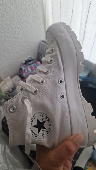 Zapatillas Converse All Star Plataforma Blancas, 