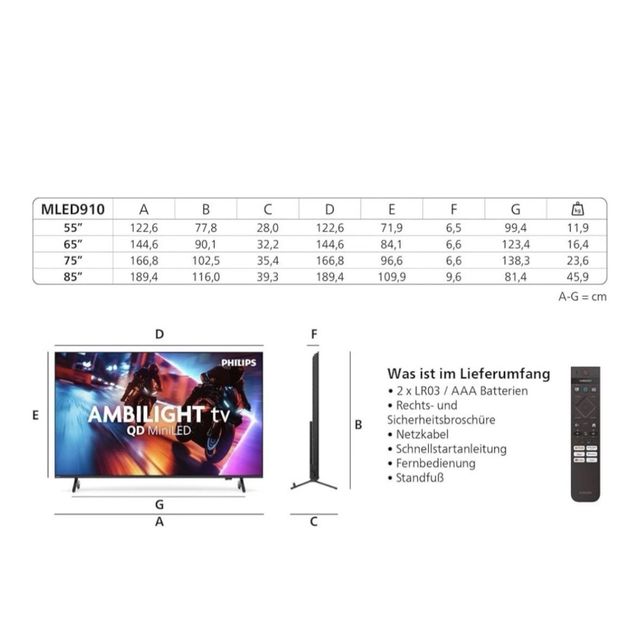 TV Philips 55” 4K Mini LED Ambilight