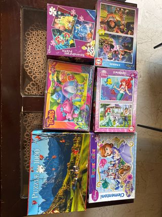 Lote Puzzles Disney Ravensburger Clementoni