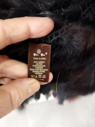 Chaleco de Piel Yee You Talla Única Negro