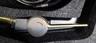 Torneira Banheiro Digital LED Dourado/Cinza