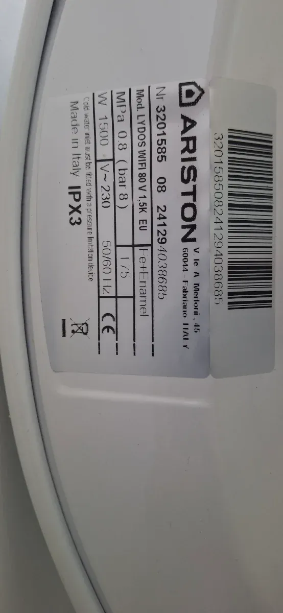Calentador Ariston LYDOS WIFI 80.