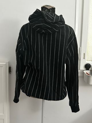 Sudadera Adidas Rayas Blancas Negra