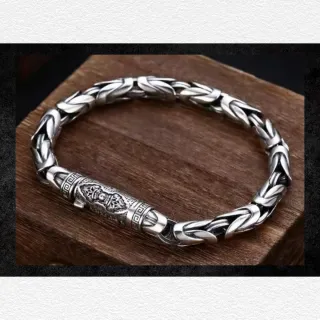 Pulsera Acero Inoxidable Étnica Budista