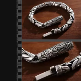 Pulsera Acero Inoxidable Étnica Budista