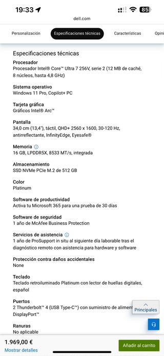 Notebook Dell XPS 13 NUOVO INTEL ULTRA 7 TOUCH