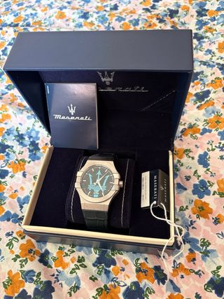 Reloj Maserati azul y Plateado