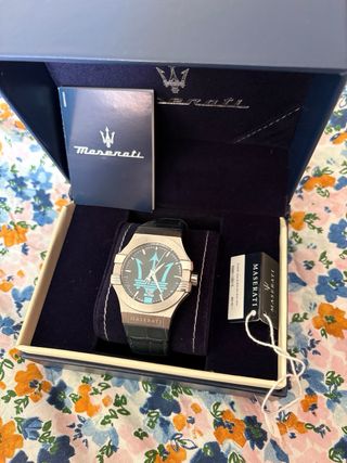 Reloj Maserati azul y Plateado