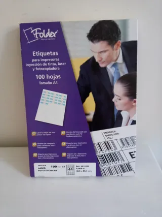100 hojas de 44 PEGATINAS . 
ETIQUETAS impresión 