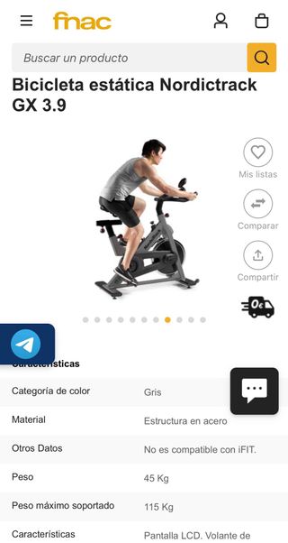 Bicicleta Estática Nordictrack GX 3.9