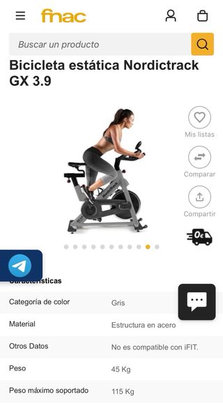 Bicicleta Estática Nordictrack GX 3.9