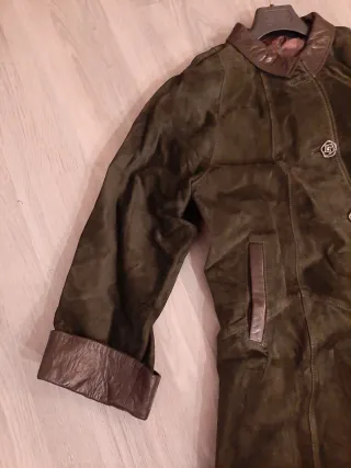 Abrigo de mujer verde/marrón