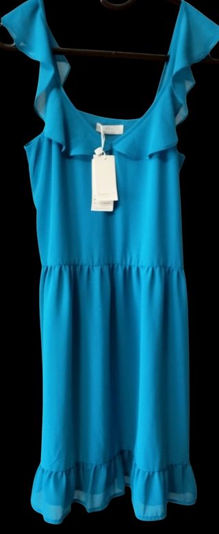 Vestido Biombo13 Azul Talla M Sin Estrenar