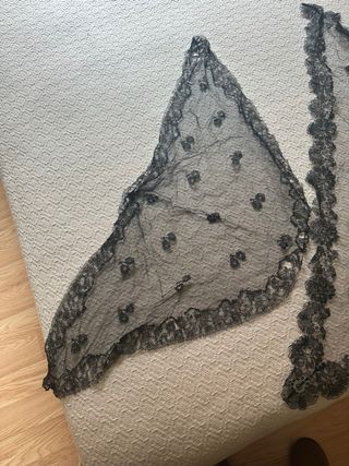 Mantillas antiguas de encaje negro