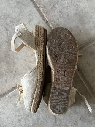 Zapatos comunión niña cuña yute talla 37