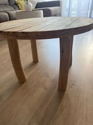 Mesa redonda madera Sklum