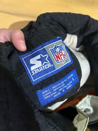 Chaqueta Raiders Negra y Gris